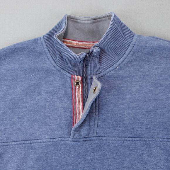 Orvis Quarter Zip Pullover Mens M Blue Cotton Casual - Picture 2 of 6